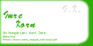 imre korn business card